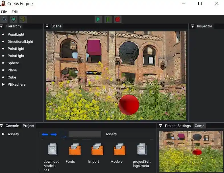 An image of the Coeus Engine project.